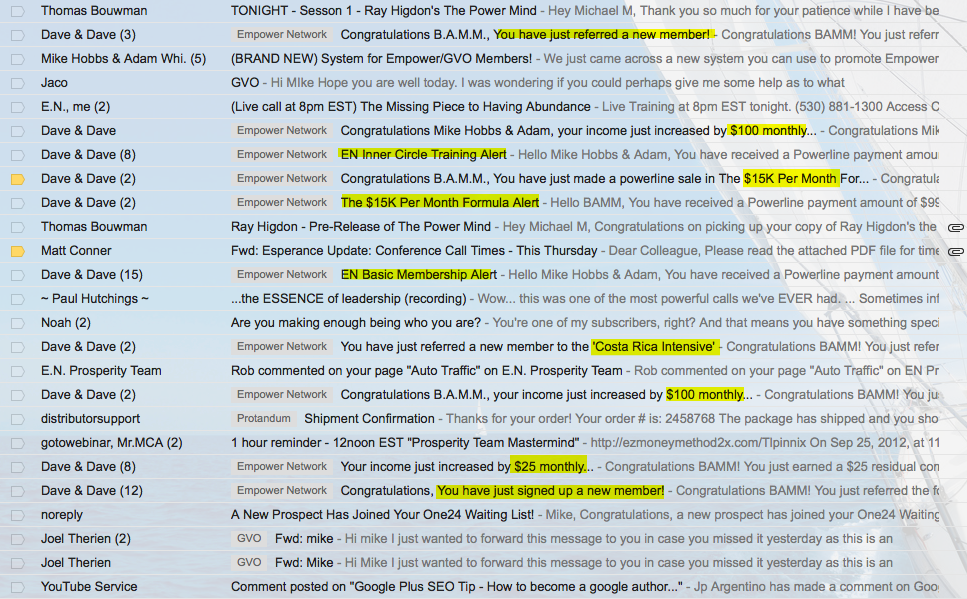 September 25 Empower Network Income Proof